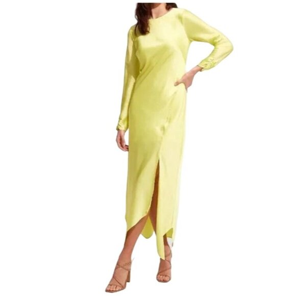 Express Dresses & Skirts - Express Women's Satin Long Sleeve XS Midi Dress Graceful Romantic